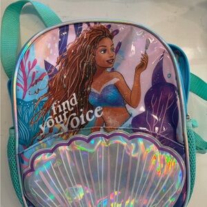 Disney Little Mermaid Shell Backpack - Iridescent Teal & Purple